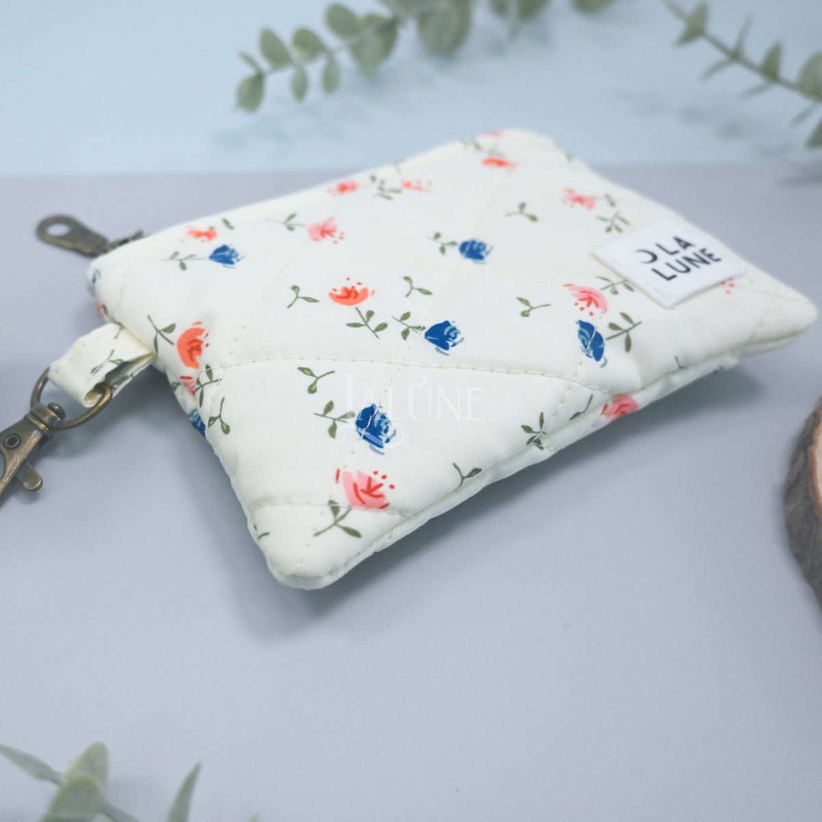 Butter Yellow Florals Keychain Wallet