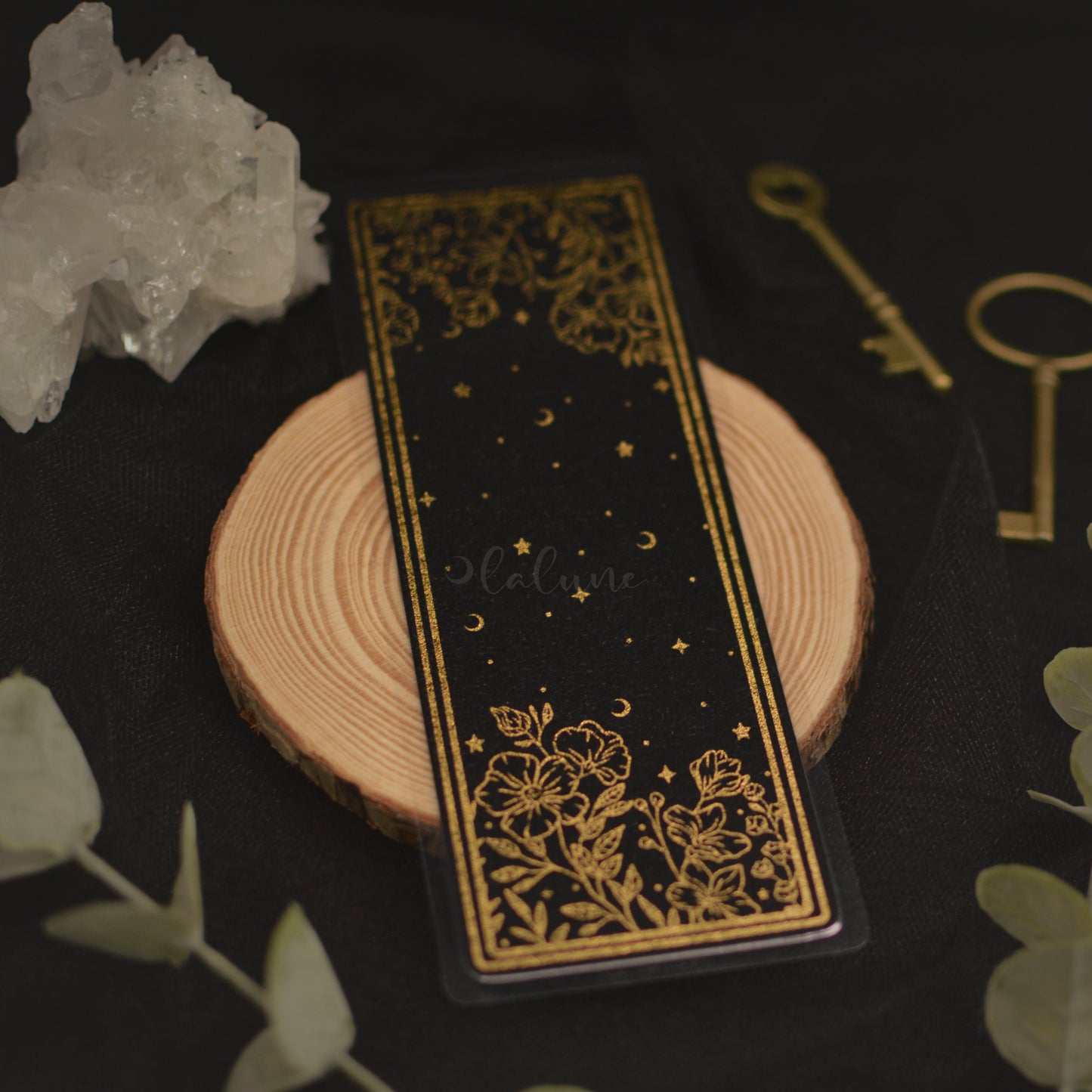 Celestial Botanicals Black Bookmark