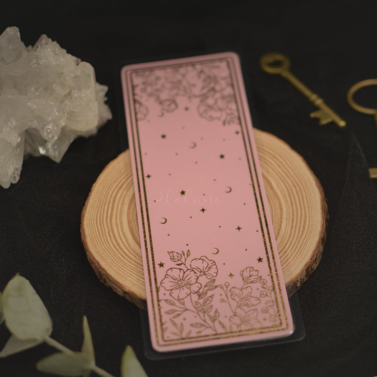 Celestial Botanicals Pink Bookmark
