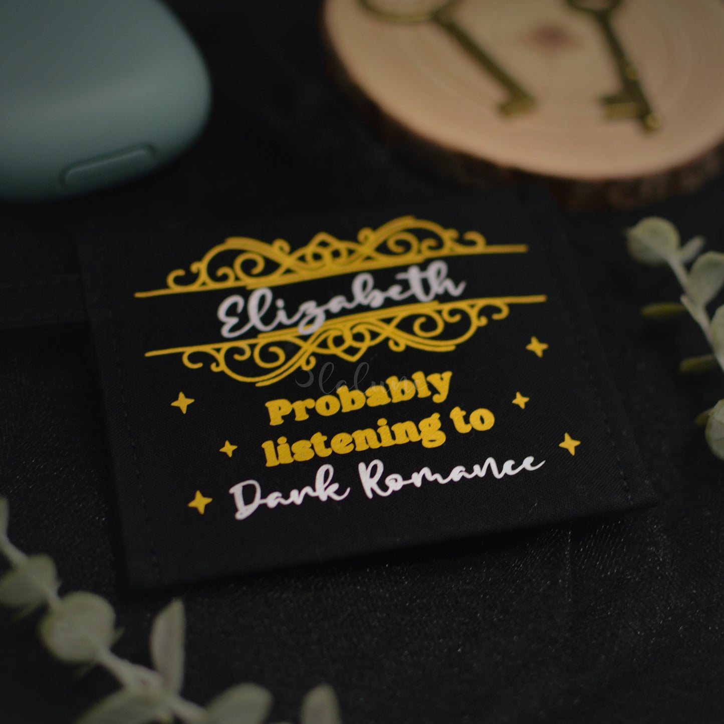 Customizable Celestial Botanicals Ear Buds Pouch