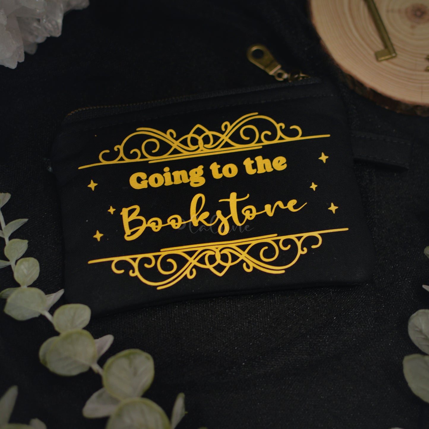 Going to the Bookstore Celestial Botanicals Keychain Wallet