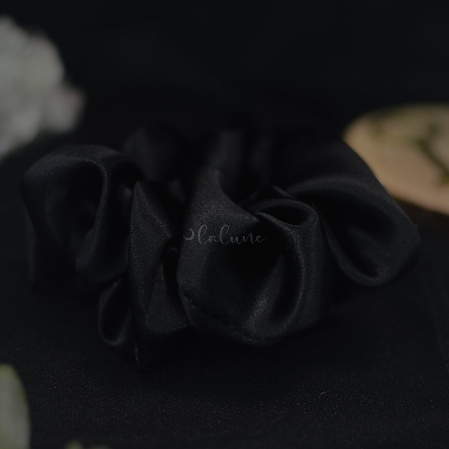 Black Silk Scrunchie