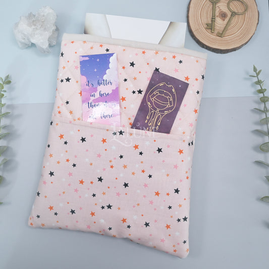 Blush Pumpkin Starlight Quilted Book Sleeve