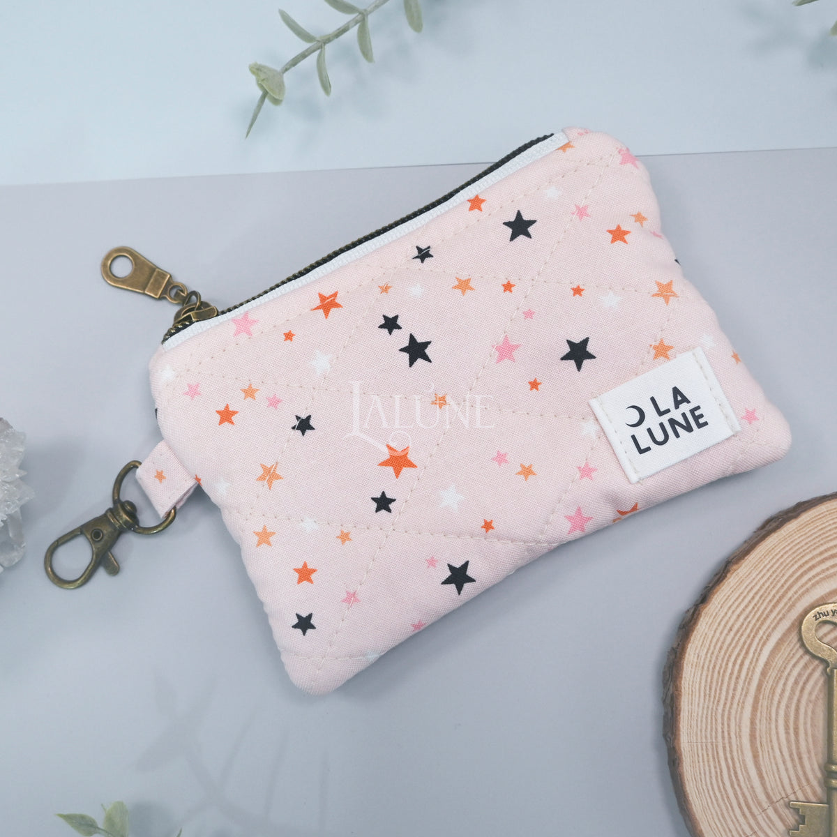 Blush Pumpkin Starlight Keychain Wallet