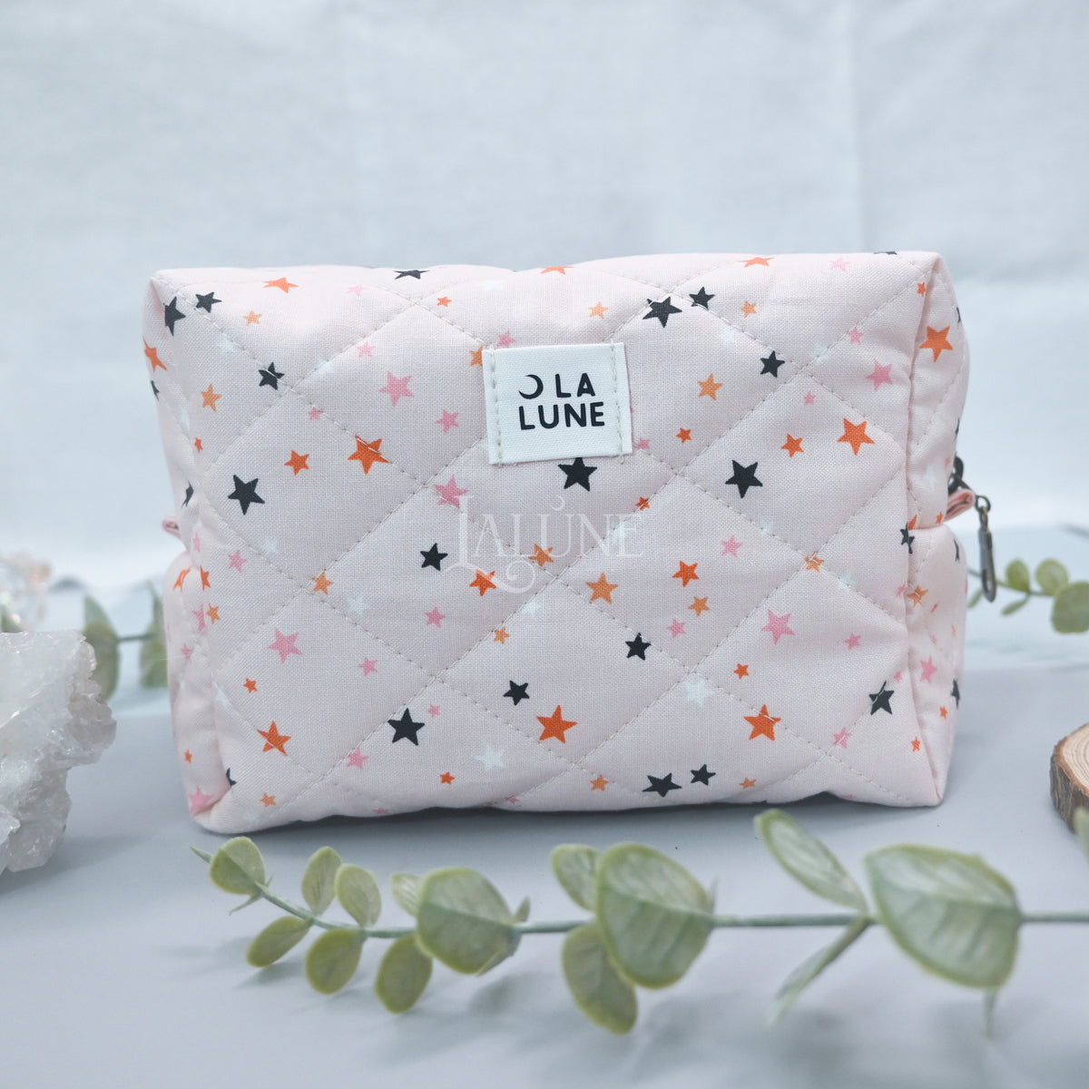 Blush Pumpkin Starlight Boxy Makeup Bag