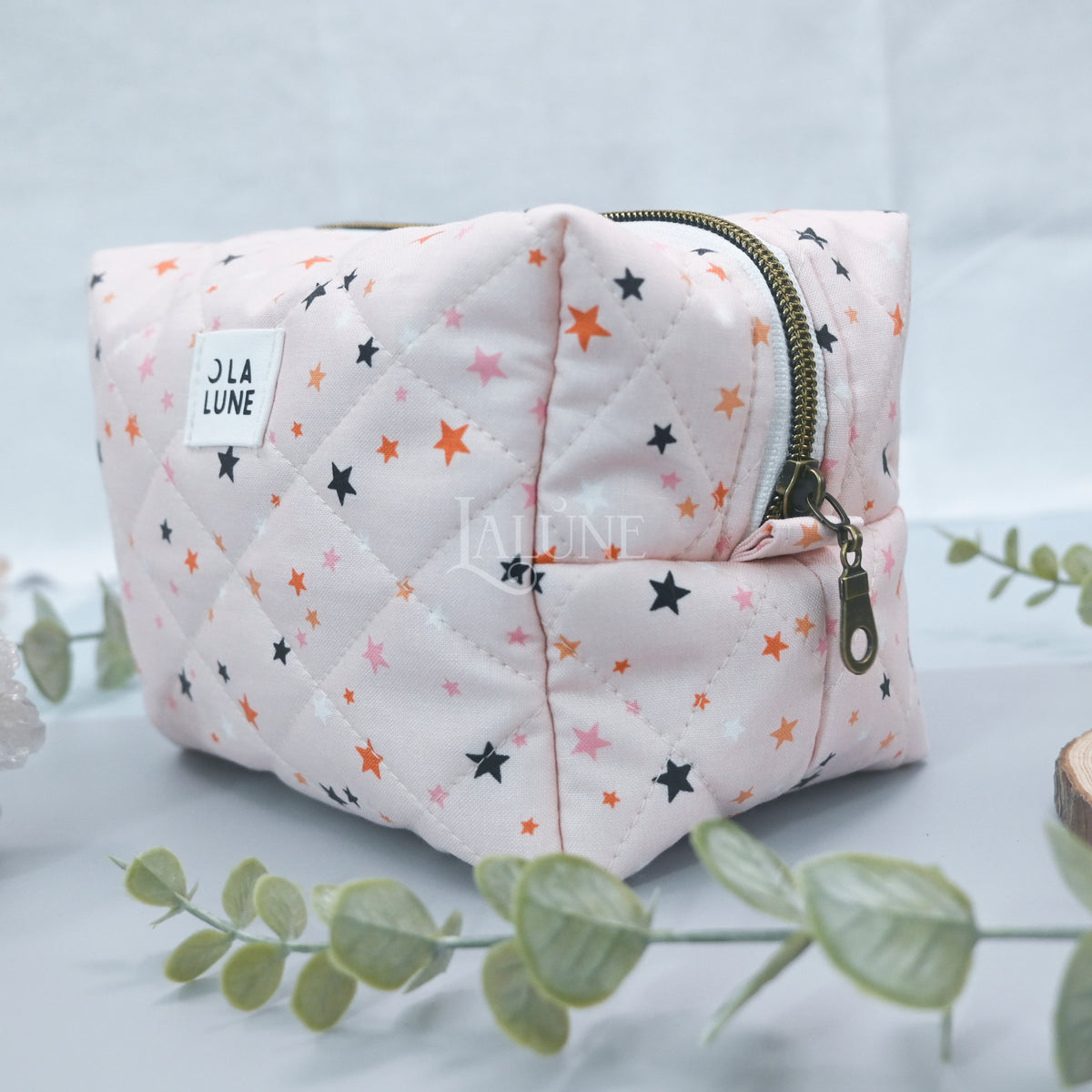 Blush Pumpkin Starlight Boxy Makeup Bag