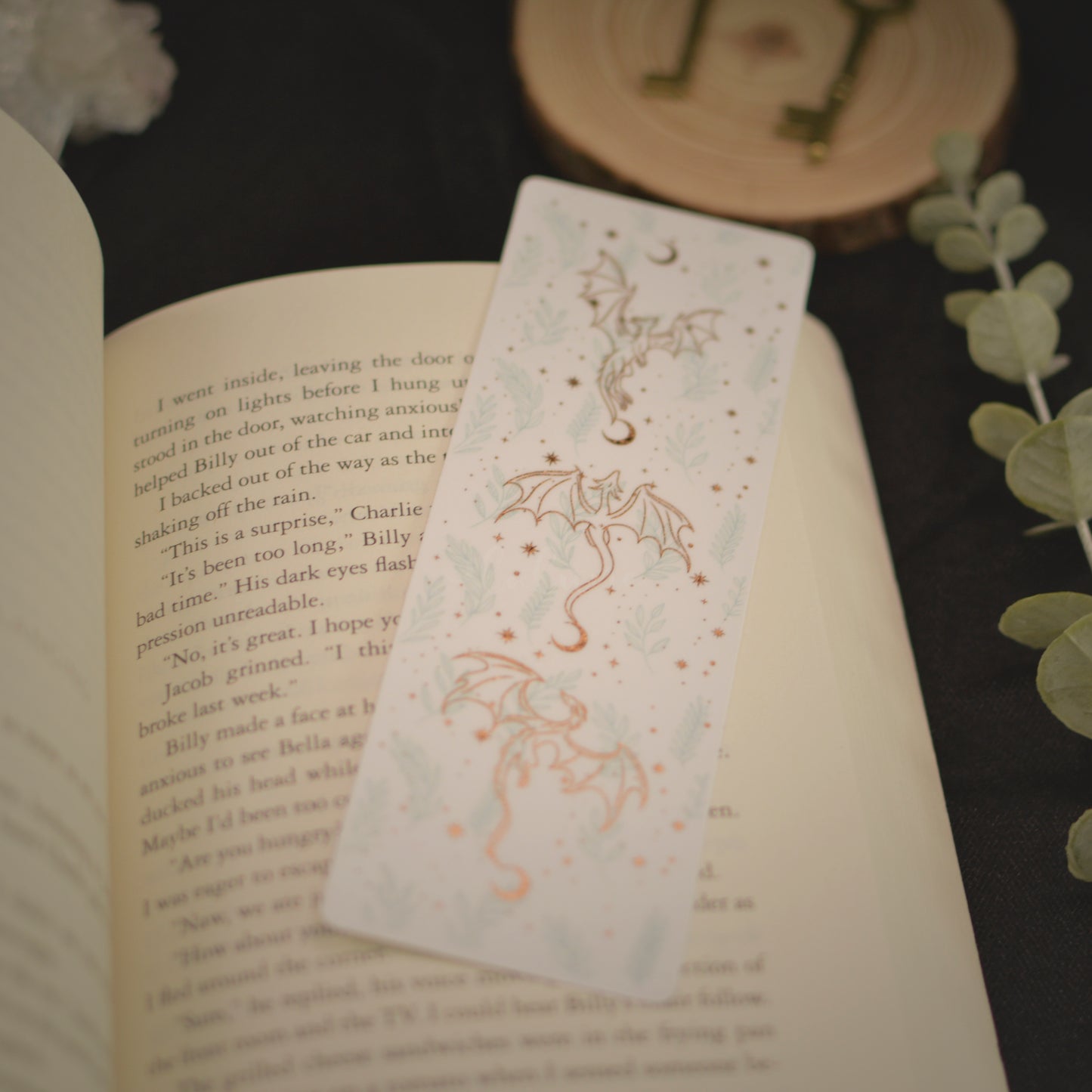 Botanical Dragons Bookmark