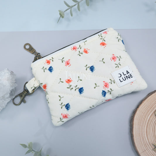 Butter Yellow Florals Keychain Wallet
