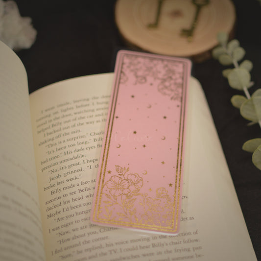 Celestial Botanicals Pink Bookmark