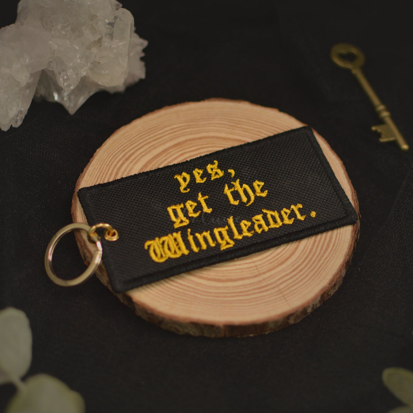 Dragon Rider Embroidered Keychain