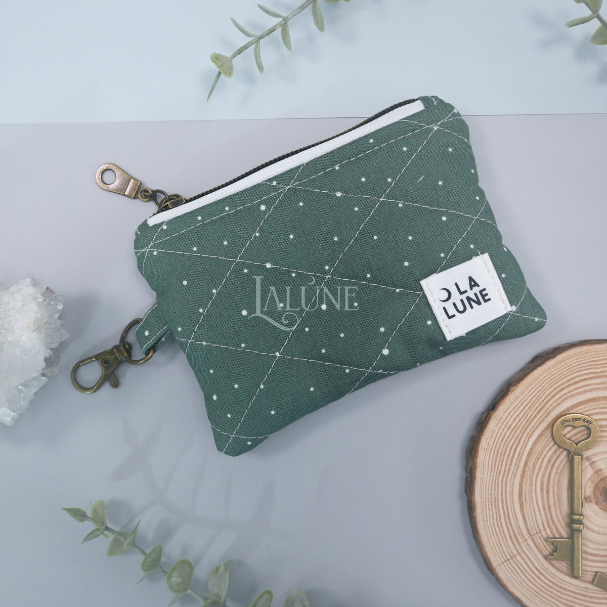 Evergreen Dots Keychain Wallet