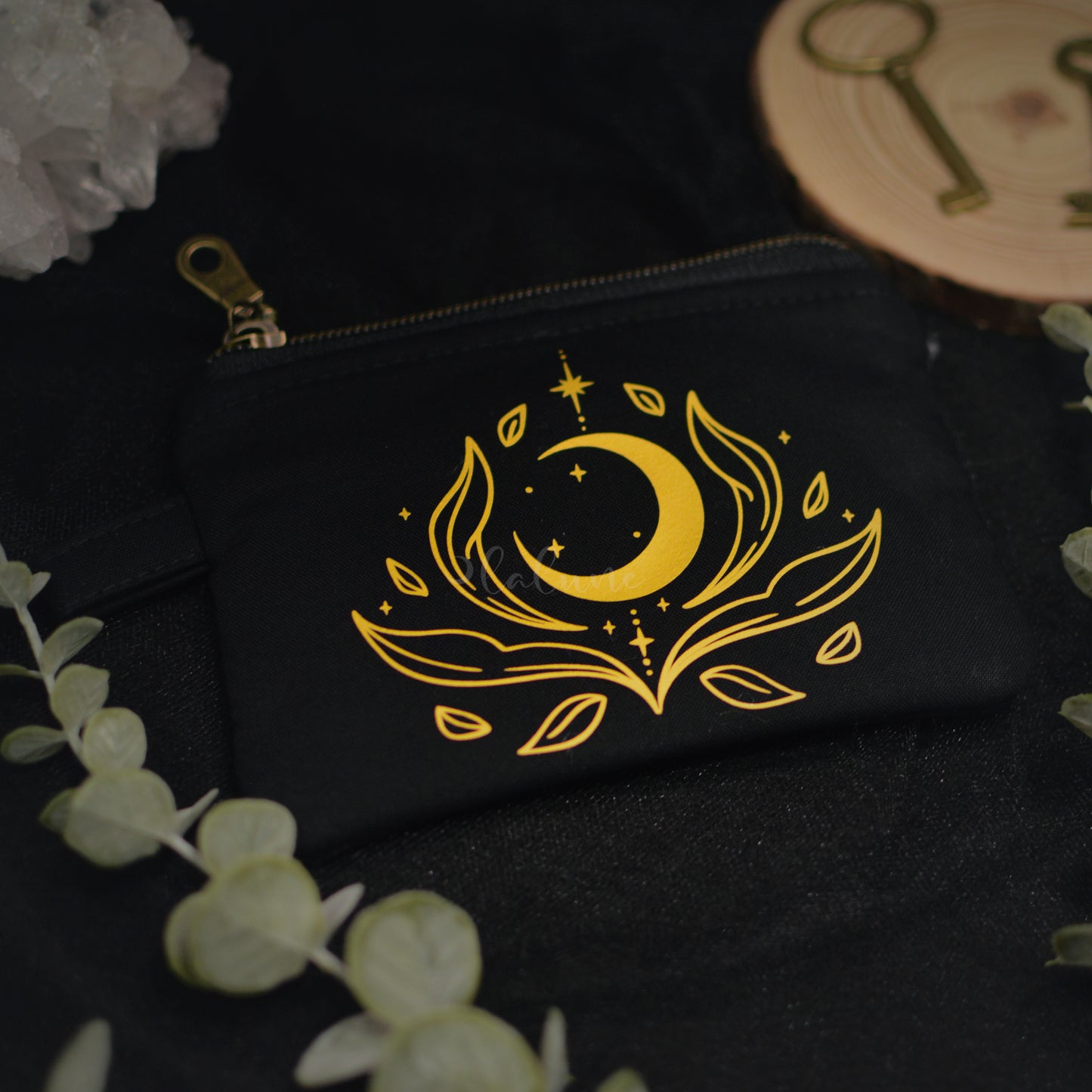 Going to the Bookstore Celestial Botanicals Keychain Wallet