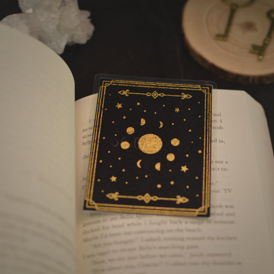 Lunar Cycle Wide Bookmark