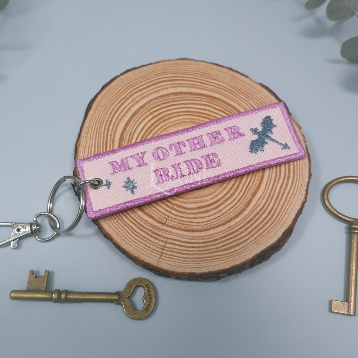 Riorson My Other Ride Embroidered Keychain