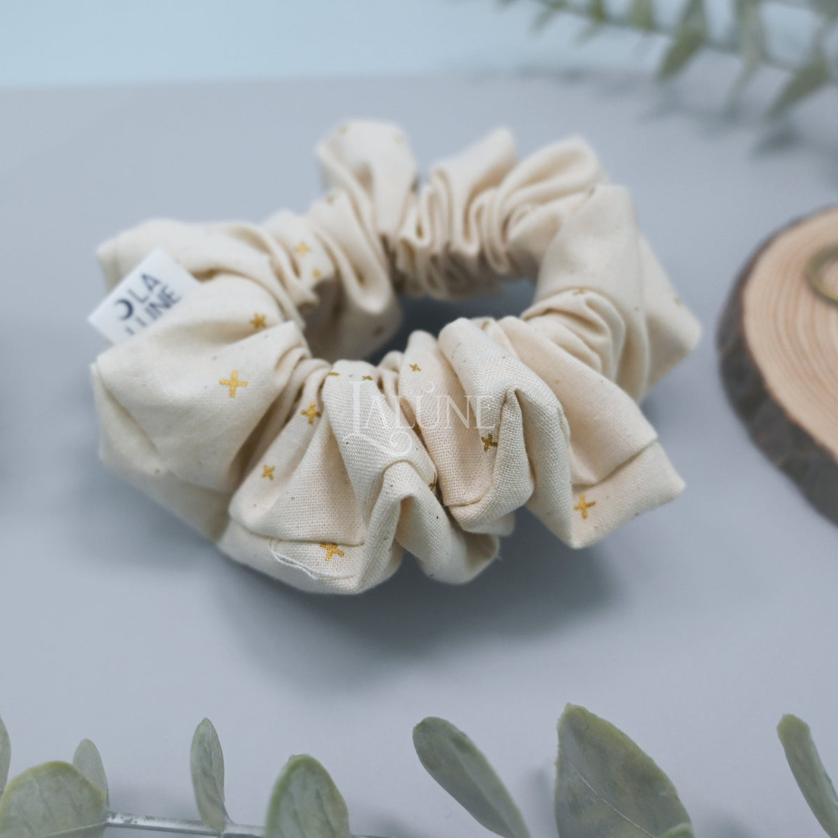 Sand Metallic Starlight Scrunchie