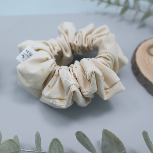 Sand Metallic Starlight Scrunchie