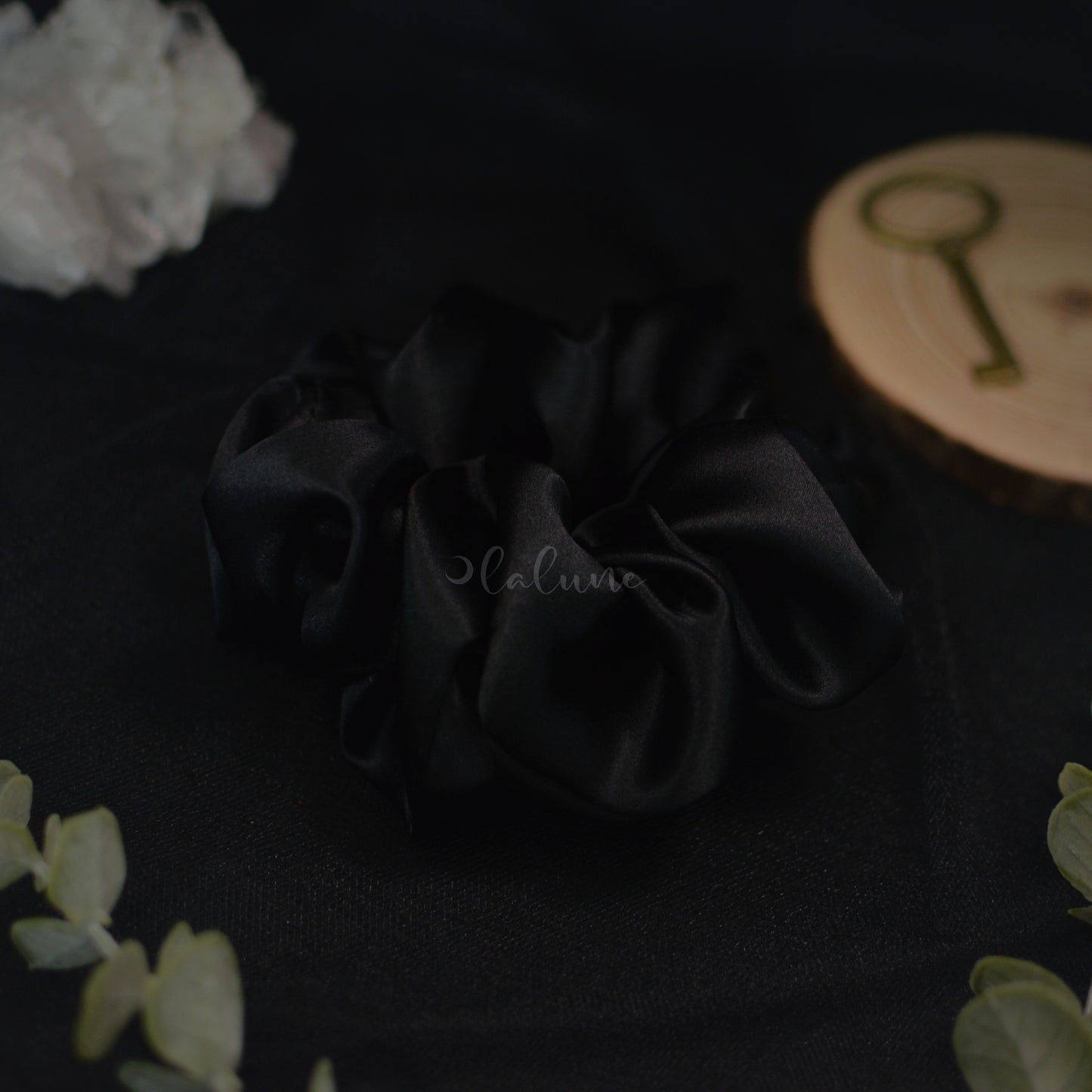 Black Silk Scrunchie